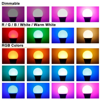 1/2/4PACK 5W/10W/15W RGBW RGBWW Daljinski upravljalnik 16 Barv Zatemniti LEDBubble Žogo Žarnica Soba Počitnice Stranka Poročno Dekoracijo D30