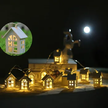 1,5 m/3m AA Baterije led Niz Lingts Lesa Hiša Obliko 10/20 Žarnice Luči Za svate Božično Dekoracijo Doma Toplo bela