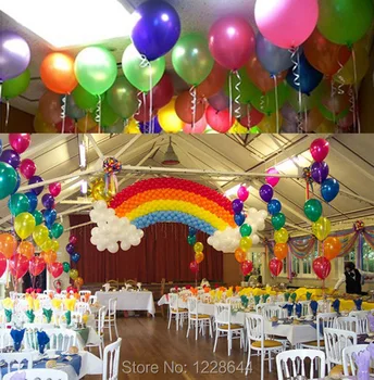1000 metrov/veliko Poročne dekoracije, naredi sam, Darilo polje trakovi Balon obesek vrv pisani balon kravato trak Primeru stranka dobave