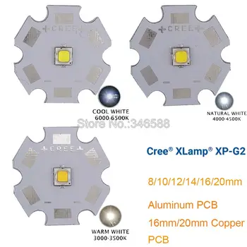 10pcs Cree XPG2 XP-G2 5W LED Oddajnik Hladna Bela Topla Bela, Nevtralno Bele 20/16/14/12/8 mm Alumiunm Star PCB za Svetilko DIY