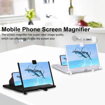 14 Palčni Mobilni Telefon Zaslona Ojačevalec za Projektor Prenosni Kampiranje Potovanja Namizje 3D Video Film Povečevalno Steklo Telefonska Podpora