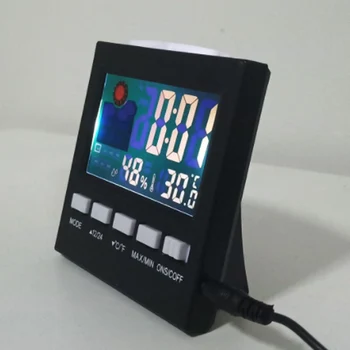 1Pcs LCD-Digitalni Termometer, Higrometer Temperatura Vlažnost Meter Prostora Notranja Budilka univerzalni za domači