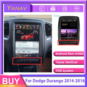 2 Din Android Avto Radio Audio magnetofon Za Dodge Durango-2016 Navpično GPS Navi avtomobilski Stereo sistem Multimedijski Predvajalnik, vodja enote
