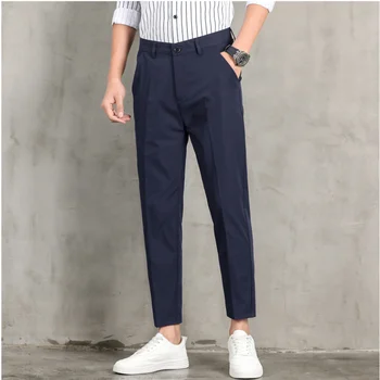 2020 Nov slog Moški Visoke kakovosti v pomlad Poslovno Obleko in Hlače / Men ' s slim fit prosti obleko hlače za Moške socialne hlače 36