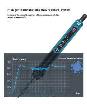 2020 Novi Mini USB Električna Spajkalna Železa Inteligentni Nastavljiv Konstantno Temperaturo Sleep Funkcija LED Zaslon Prenosna Varilna Orodje