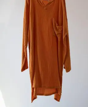 2020 Pomladni Vintage Stil Oblačenja Žensk Umetnosti Svoboden Bombaž Perilo Vestidos Barva Dolg Rokav Po Kratkem Pred Dolge Obleke