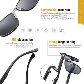 2020 Vrh Moških Polarizirana sončna Očala Anti-UV Vožnje Frishing sončna Očala Za Moške Kvadratnih Očala Očala HD Gafas De Sol zonnebril