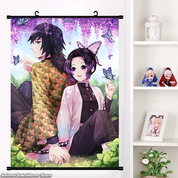 2020 Vroče Anime Kochou Shinobu Demon Slayer Kimetsu ne Yaiba Steno, se Pomaknite Zidana Plakat Steni Visi Plakat Otaku Home Decor Art
