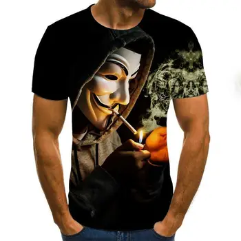 2020 vroče prodajo Klovn 3D Tiskanih Majica s kratkimi rokavi Moški Joker Obraz Moškega tshirt 3d Klovn, Kratek Rokav zabavne Majice, Vrhovi & Tees XXS-6XL