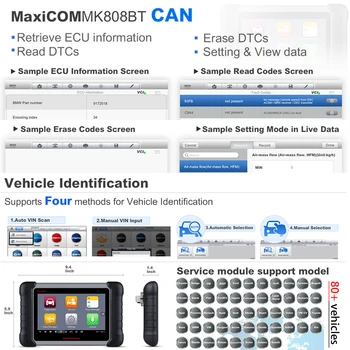 2021 Najnovejši Autel MaxiCOM MK808BT OBD2 Optičnega Avto Orodje za Diagnostiko, Avto IMMO/EPB/SAS/BMS/TPMS/DPF Nadgrajena Različica MK808