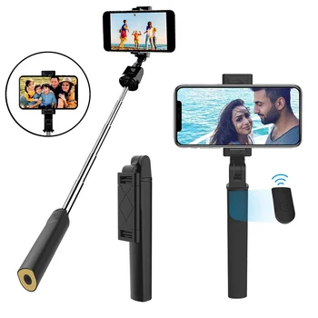 3 v 1 Brezžična tehnologija Bluetooth Selfie Palica Podaljša Ročni Monopod Zložljive Mini Stativ S Sprožilca, Odd. Za IOS Android
