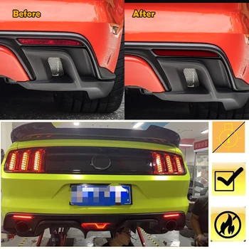 3D Optično Rdeče Leče Briljantno Rdeča LED Zaporedno Obrnite Signalov / Zavora Zadnji Odbijač Reflektor Sveti-2017 Ford Mustang 12V