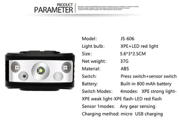 4000 Lumen Led Napajanja Senzorja Žaromet USB Polnilne Nepremočljiva Taktično Svetilko Dolgo Uporabo 18650 Baterije, za Kampiranje Svetla luč