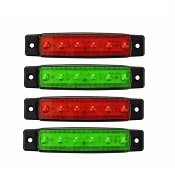 4pcs Rdeča Zelena Čoln Navigacija LED Luči Stern Luči Čolni Desno Luč 12V