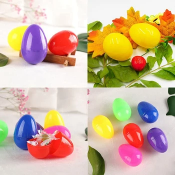 60Pcs Prazne Plastične Velikonočno Jajce Lov Stranka Dobavni Paket Razvrstan Barv Plastičnih Jajc