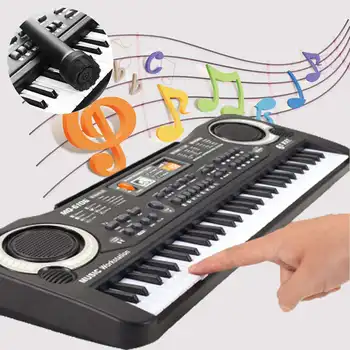 61 Tipk Digitalne Glasbe Elektronski Tipkovnici Odbor Električni Klavir Otrok Dar, ki NAS Plug Izobraževalne Igrače in Glasbila