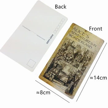 6packs/veliko Poslovnih kartic učencev darilo DIY Vintage, vintage stil Alice Pustolovščina v Čudežni post karticami voščilnico