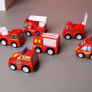 6pcs Modela Avtomobila Igrača Mobilni Avto Požar Tovornjak Potegnite Nazaj Nastaviti Avto Igrača Požar Tovornjak za Igrače Nastavite Kid Mini Avto Boy Toy Darilo