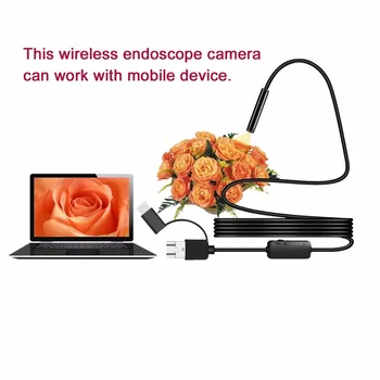 720P 8 mm Endoskop Kamero Usb Tip-C 3 V 1 Android Fotoaparat Borescope Za Android Telefon, Prenosni RAČUNALNIK Otoscope Pregled IP67 Fotoaparat