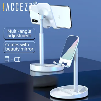 !ACCEZZ Univerzalno Nastavljiv Namizno Držalo Ličila Ogledalo Za iPhone Mobilni Telefon Xiaomi Stojalo Za iPad Tablični Namizno Držalo