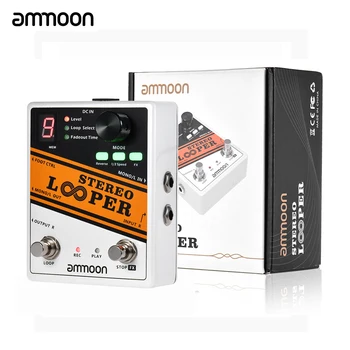 Ammoon STEREO Looper POCK ZANKE Kitara Učinek Pedal 11 Loopers Max.330mins Čas Snemanja Podpira 1/2 & 2X Hitrost Kitara Pedal