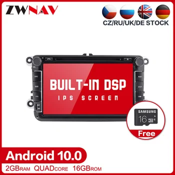 Android 10.0 Avto Multimedijski predvajalnik, 2 Din Za Skoda/Seat/Vw/VW/Passat b7/POLO Wifi Zvok radia samodejno predvajalnik dvd-audio gps