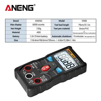 ANENG V05B Digitalni 6000 Šteje Profesionalni Analogni Multimeter AC/DC Toka Napetosti Mini Izpraševalec True RMS Bluetooth Multimetro