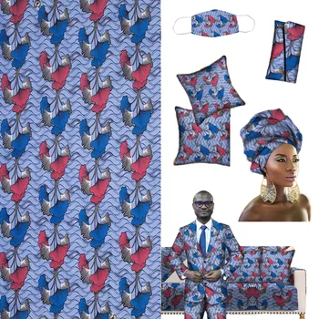 Ankara Afriki Natisne Tissu Pravi Vosek Loincloth Tkanine, Obleka Material za Šivanje, Izdelava Plovila, dodatno Opremo Mozaik DIY Poliester