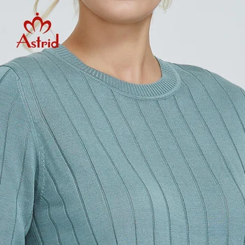 Astrid 2019 Jeseni nov prihod žensk pulover vrhu svetlo zelene barve, kratek rokav kakovosti moda za ženske obleke, ženski puloverji MS-005