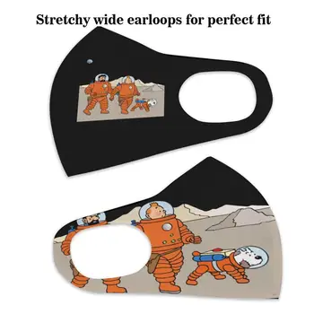 Astronavt Tintin masko pm2.5 smešno pattem tiskanja grimace duha mascarillas con filtro estampadas Dustproof Usta Masko
