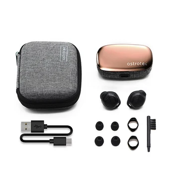 Astrotec S90 Pro Dual BA Voznik Mini Brezžična Bluetooth Slušalka za prostoročno telefoniranje, Pravi Brezžični Čepkov Mikro Slušalka HD Z Mikrofonom