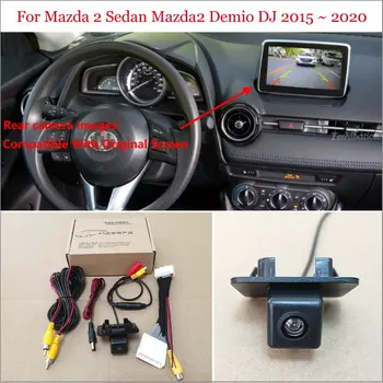 Avto Pogled od Zadaj Kamero 28Pin Kabel Za Mazda 2 Limuzina Mazda2 Demio DJ ~ 2020 Prvotne Zaslona Združljive Vzvratno Kamero