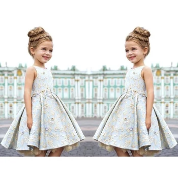 Baby Dekleta Oblačenja Otroci fancy Vezenje Cvetlični Obleko Kostum Za Dekleta Princesse Elegantno Otroci Stranka Obleko Najstnik Dekle Oblačila