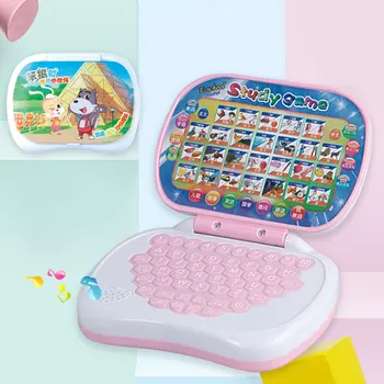 Baby Otroci Pred Šolo Izobraževalne Angleščina Učenje Študija Stroj Prenosni Računalnik Igra Izobraževalne Igrače Naključno Barvo