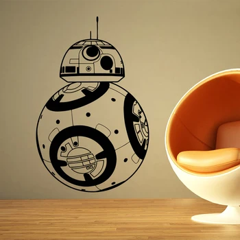 BB-8 Stenske Nalepke Doma dekor Film, robot DIY 3D Vinil vinilna Geek Igralec Izmenljive Zidana ozadje Otroci soba