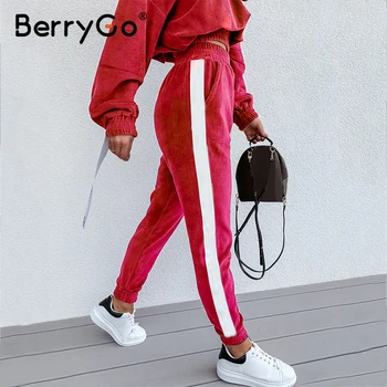 BerryGo Moda Hooded Majica bo ustrezala Priložnostne obleko, Spusti ramena rokav, dolg rokav nastavite Jeseni, pozimi žensk dva kosa iz 2020