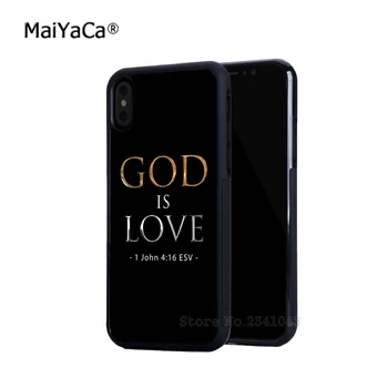 Bog je ljubezen krščanskem svetem pismu mehko strani telefona primerih za iphone 11 12 mini pro 5s se 6s 7 plus 8 XR XS MAX silikonski pokrov primeru