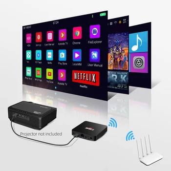 BYINTEK TV Box Android 10.0 OS,2G+16 G 2.4 G WIFI Chipset3229,Media Player Netflix Hulu,Media player 4K Youtube