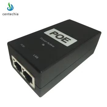 Centechia 48V 0.5 A 24W Namizje Moč POE Injektor 10/100Mbps Ethernet Adapter Nadzor, IP kamere, IP Telefoni