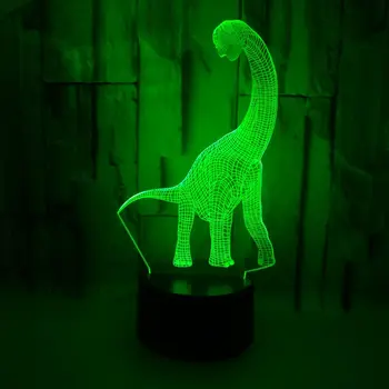 Creative 3D LED USB Razsvetljavo Kabel Živali Dinozaver Oblikovan Domači Spalnici Dekorativni Multicolor Noč Svetloba namizne Svetilke Otroci Darila