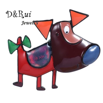 D&Rui Nakit 2019 Srčkan Cartoon Živali Pes Broška Pin za Otroke Darilo Značke Broške broške Oblačila Vrečko Obutev Dodatki