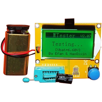 Digitalni LCD Tranzistor Tester Meter Osvetlitev Diode Triode Kapacitivnost ESR Meter MOS/PNP/NPN L/C/R Mega328 M328 LCR-T4