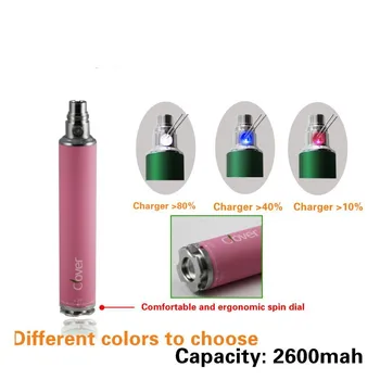 Elektronska cigareta Detelja Vrhovni 2600mah baterija 3.3 Proti-3.8 Proti-4.3 Proti-4.8 V Spremenljivo Napetost vaporizer baterije Ogromne Zmogljivosti Vape