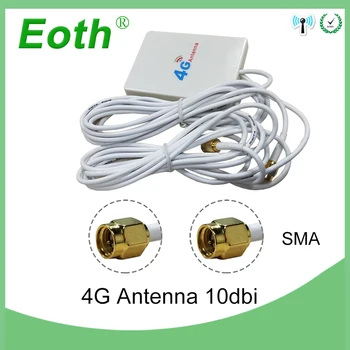 Eoth 3G 4G LTE-Antena 10dbi SMA moški Konektor 2 M Kabel antene na Huawei 3G 4G LTE Modem Usmerjevalnik antena zunanja antenne