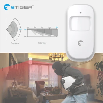 Etiger Original Super Komplet S6 Tuya Smart WiFi/GSM Varnosti Zunanjo Sireno Dim/Ogenj Alarm Hišne ljubljenčke Senzor Gibanja