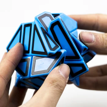 Fangcun Duha Guimo Kocka 3x3 Modra Čudno obliko Kocka Magic Cube Puzzle Votlih Nalepke Hitrost Kocka Izobraževalne Igrače, 3x3 Duha Kocka