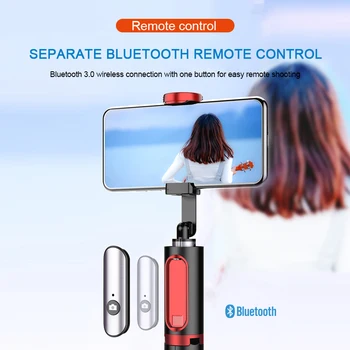 Finow Aliminum Polnilna Sprožilec Daljinski Brezžični Bluetooth Selfie Stick Mini Stojalo Ročni Monopod za iPhone Huwei