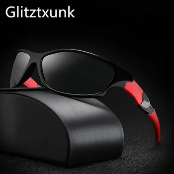 Glitztxunk Polarizirana sončna Očala Moških UV400 Retro Kvadratnih Ogledalo Letnik Športna sončna Očala Za Moške Vožnje Anti-glare Oculos