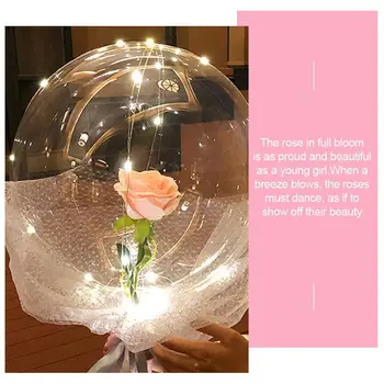 Globos LED Balon Rose Bobo Žogo Rose valentinovo Darilo Rojstni dan Poročni Dekoracijo Darilo Baloni Led Lumineux valentin