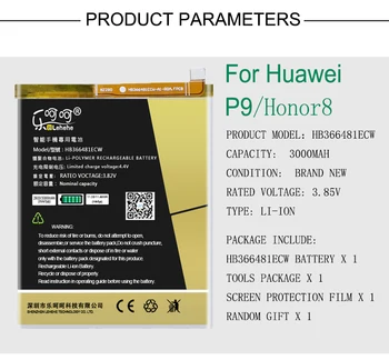 HB366481ECW Baterija za Huawei P9 Vzpon P9 Lite G9 Čast 8 5C G9 P10 Lite P20 Lite Baterije z Orodji, .gif